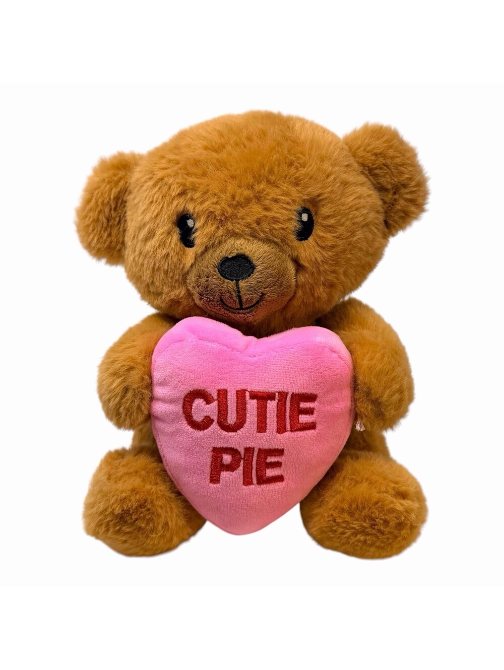 Sweetheart Brown Teddy Bear Plush Pink Cutie Pie Heart Stuffed Animal Toy